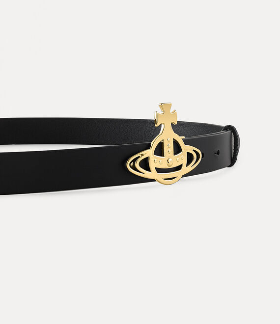 Vivienne Westwood line orb buckle/light gold black